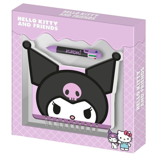 Diario Kuromi Hello Kitty and Friends con bolígrafo