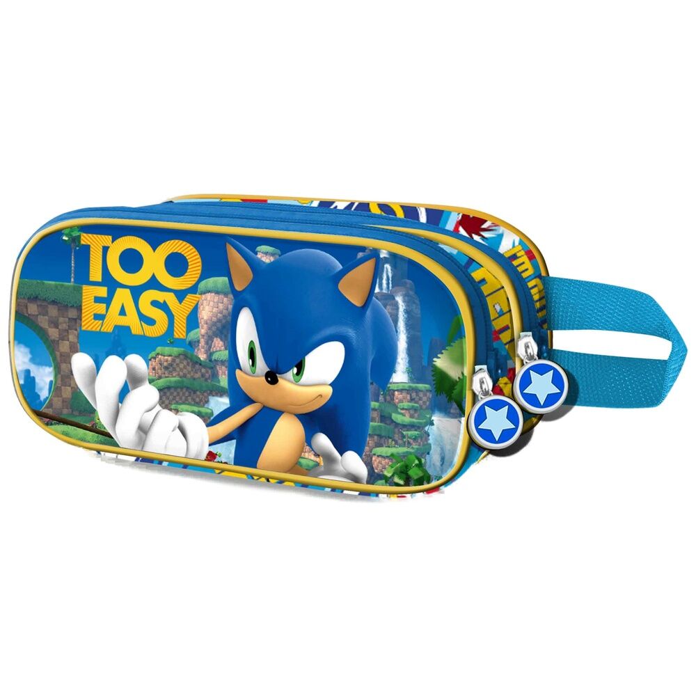 Portatodo doble 3D azul de Sonic the Hedgehog