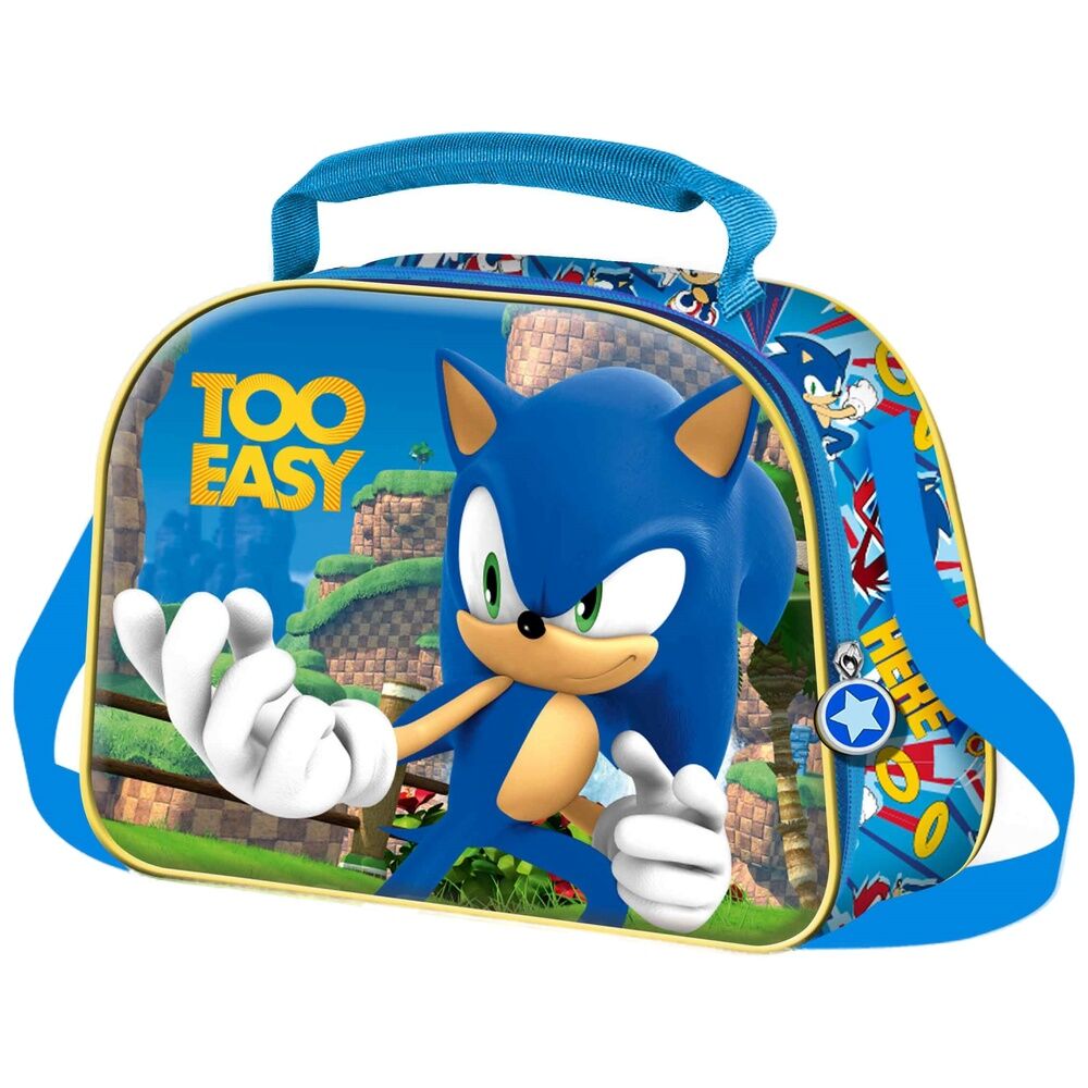 Bolsa portameriendas 3D azul de Sonic the Hedgehog