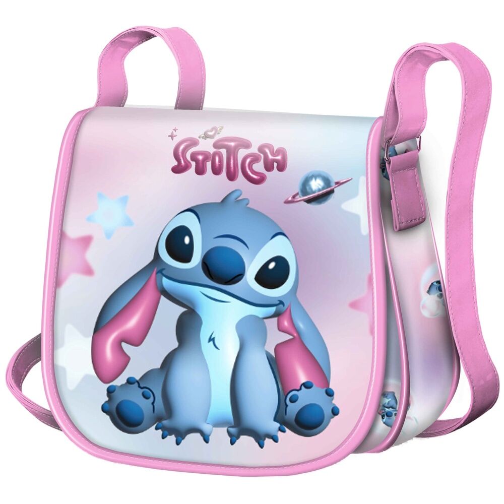 Bolso Cosmi rosa de Stitch Disney con ilustración espacial