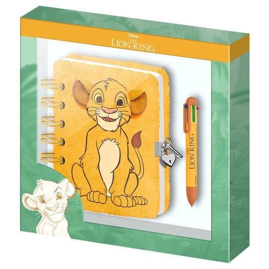 Diario de peluche de El Rey León Disney con bolígrafo