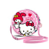 Bolso redondo rosa de Hello Kitty y My Melody con correa larga