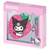 Diario de Kuromi con diseño de fresa y bolígrafo rosa Hello Kitty and Friends