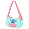 Bolso Candy Stitch Disney turquesa y rosa con cremallera