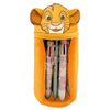 Portatodo de peluche naranja con rostro de Simba de El Rey León