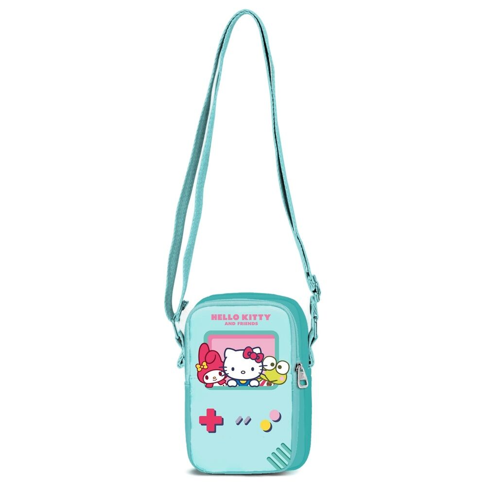 Bolso funda turquesa para smartphone de Hello Kitty and Friends