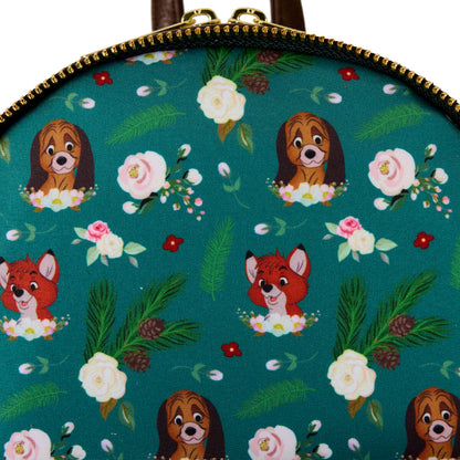 Mochila Disney Loungefly de Tod y Toby con flores - 5