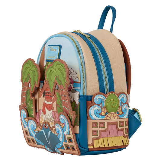 Mochila Disney Loungefly de Vaiana entre palmeras y olas - 3
