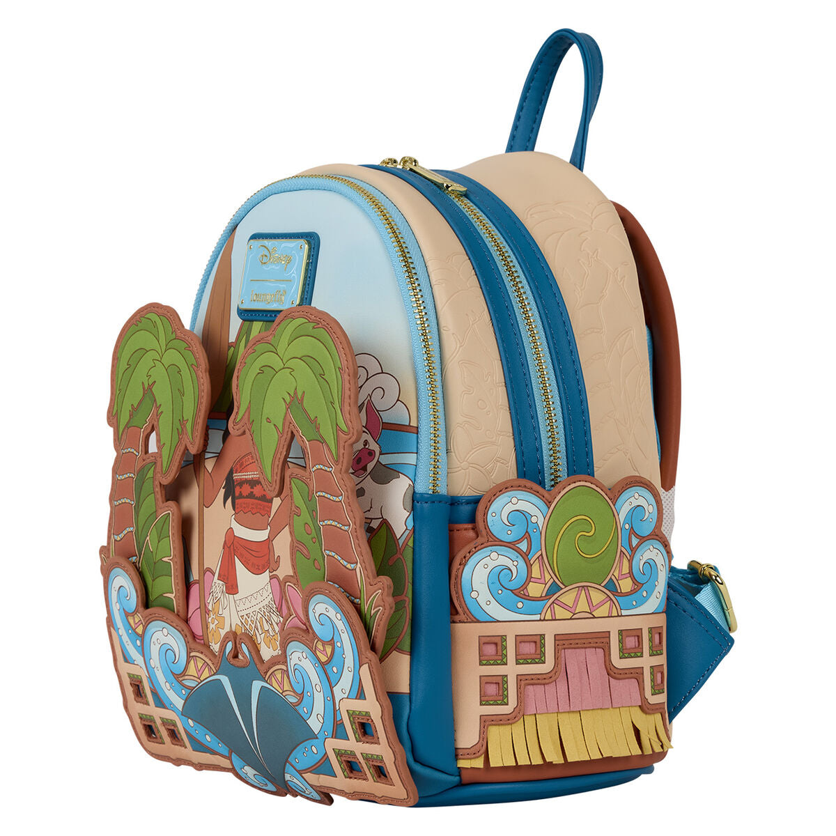 Mochila Disney Loungefly de Vaiana entre palmeras y olas - 3