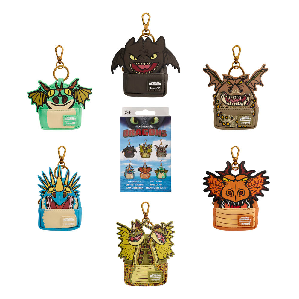 Llavero mini mochila Mystery de Cómo entrenar a tu dragón Loungefly surtido