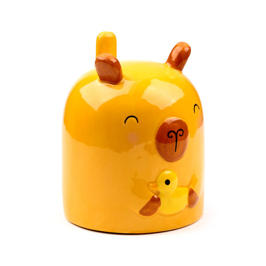 Taza 3D amarilla de cerámica con diseño de capibara - 2