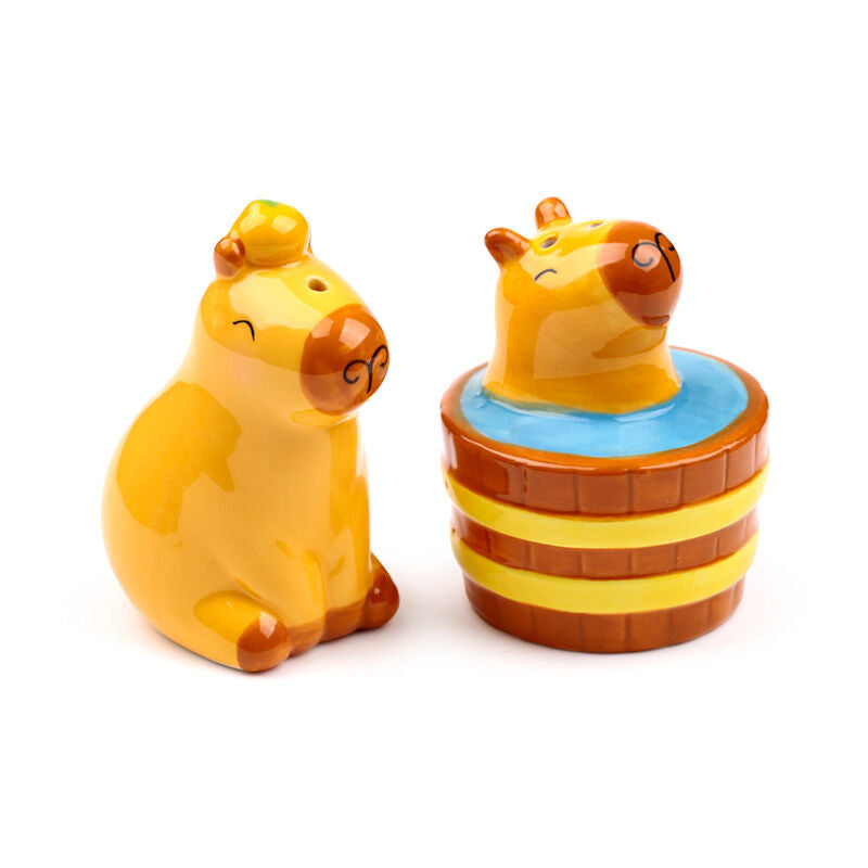 Set de salero y pimentero Capibara de cerámica