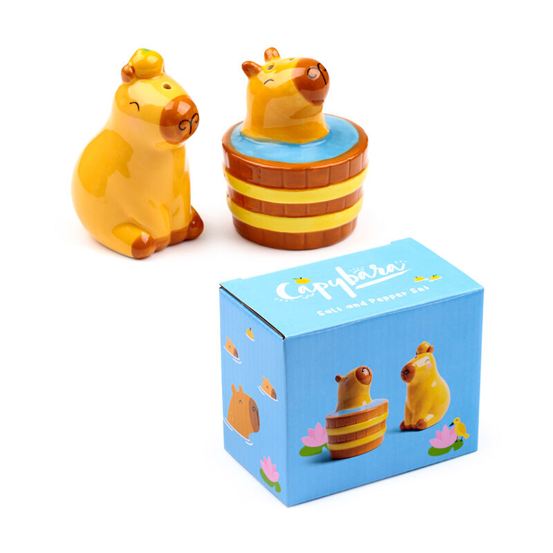 Set de salero y pimentero Capibara de cerámica - 3