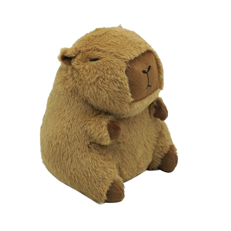 Peluche tope de puerta con forma de capibara marrón