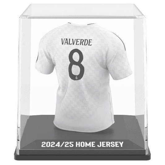 Figura mini de la camiseta de Federico Valverde del Real Madrid en estuche transparente - 4