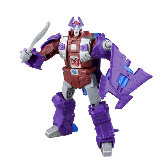Figura articulada Alpha Trion de Transformers en colores morado, granate y gris - 8
