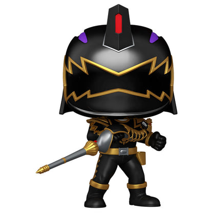 Figura Funko POP Black Dino Thunder Ranger con armadura negra y detalles dorados