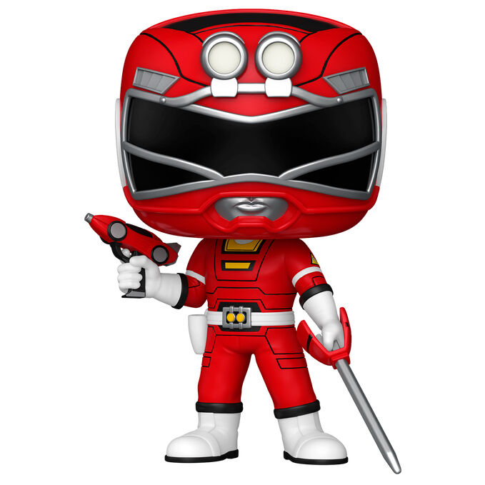 Figura Funko POP! Red Turbo Ranger de Power Rangers Turbo con bláster y espada