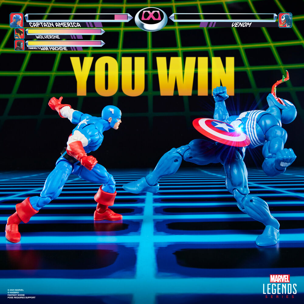 Figuras articuladas de Capitán América y Venom Marvel Legends de 15 cm - 4