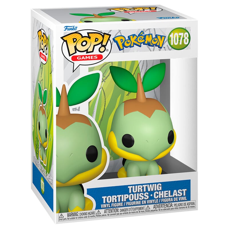 Figura Funko POP! de Turtwig en verde y amarillo - 2
