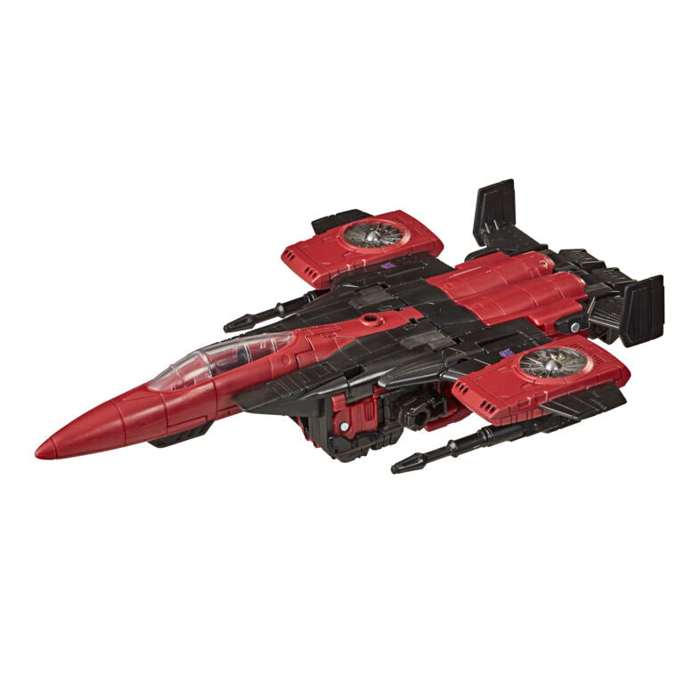 Figura Thrust de Transformers en rojo y negro con alas y armamento - 3