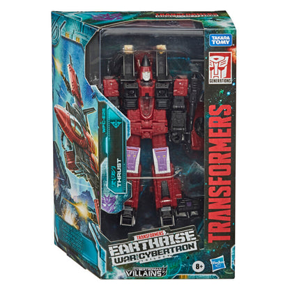 Figura Thrust de Transformers en rojo y negro con alas y armamento - 2