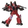 Figura Thrust de Transformers en rojo y negro con alas y armamento