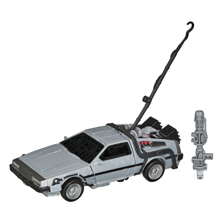 Figura Transformers Gigawatt con diseño de DMC DeLorean plateado - 3