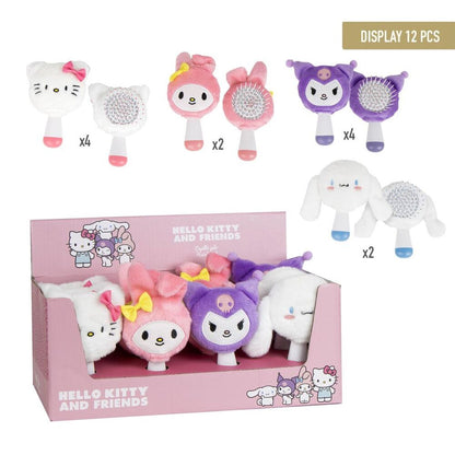 Expositor surtido de cepillos de pelo Hello Kitty and Friends