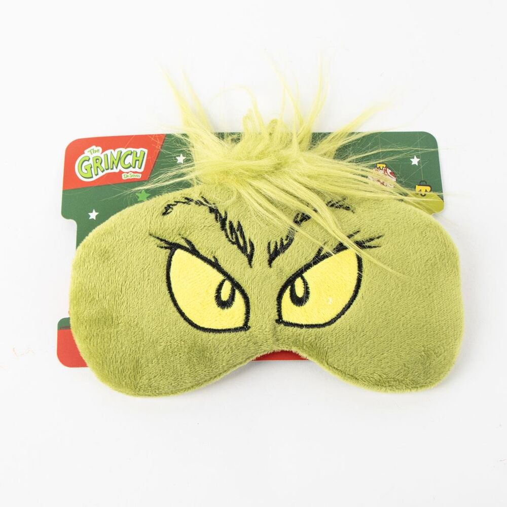 Máscara de gel para ojos verde con diseño de El Grinch
