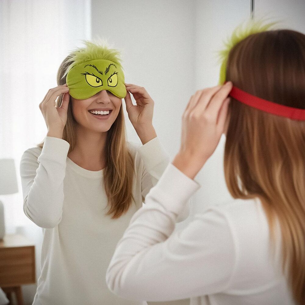 Máscara de gel para ojos verde con diseño de El Grinch - 2