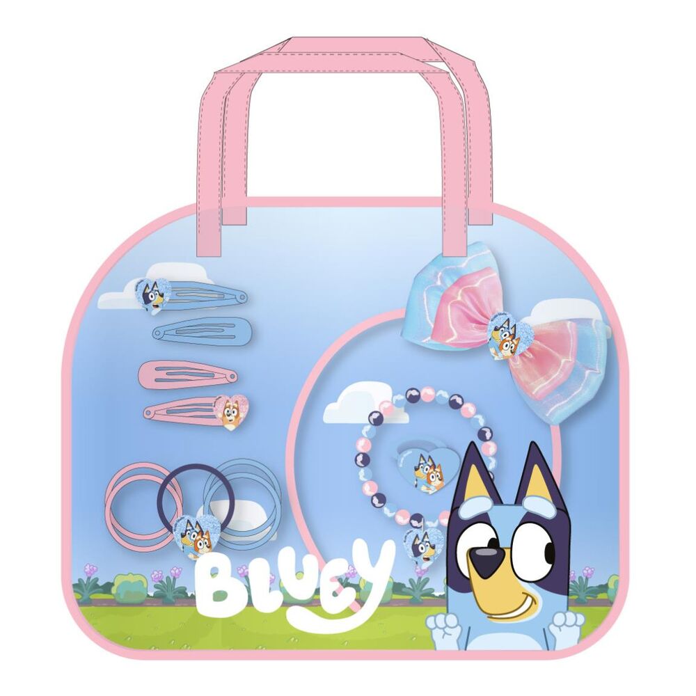 Set de accesorios para el cabello Bluey con diademas, pinzas, coleteros y lazos - 3
