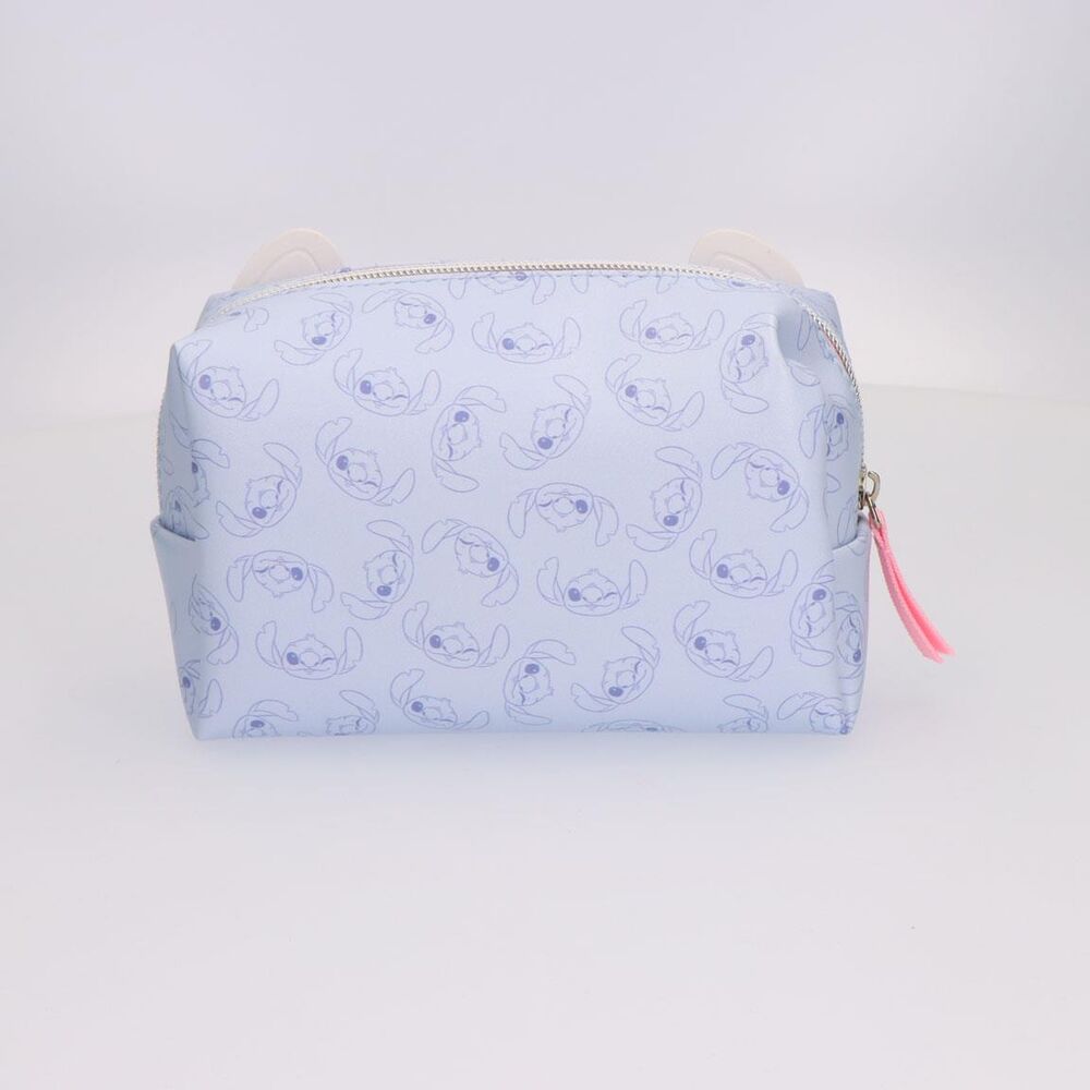 Neceser azul de Stitch Disney con estampado y tirador rosa - 3