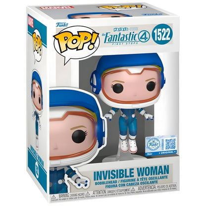 Figura Funko POP! de Mujer Invisible con traje de astronauta azul y blanco - 2
