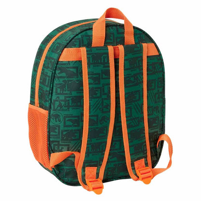 Mochila 3D verde de Jurassic World con dinosaurio - 2