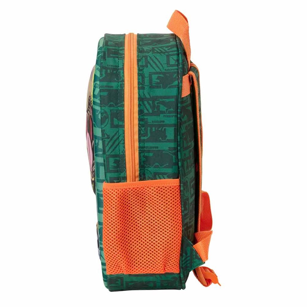 Mochila 3D verde de Jurassic World con dinosaurio - 3