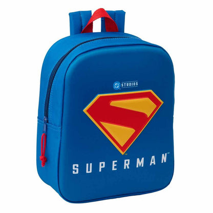 Mochila azul de Superman DC Comics con escudo 3D