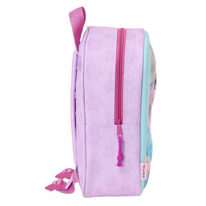 Mochila 3D Frozen Disney con Elsa en tonos lila y azul - 3