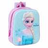 Mochila 3D Frozen Disney con Elsa en tonos lila y azul