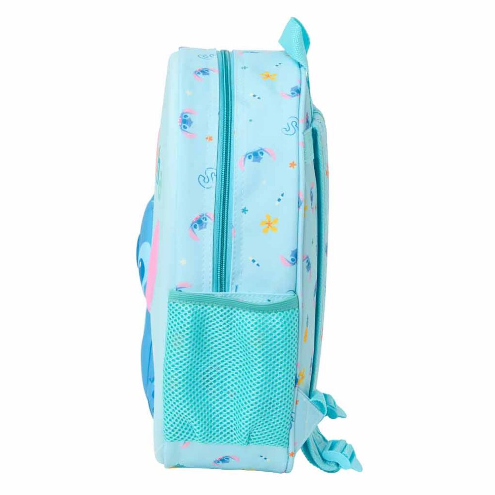 Mochila 3D azul de Stitch Disney con diseño Aloha - 3