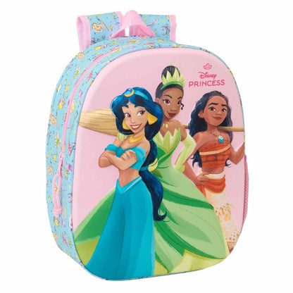 Mochila 3D Disney Princesas con Jasmine, Tiana y Moana