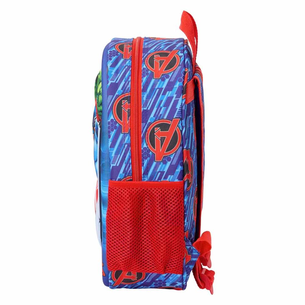 Mochila 3D de Los Vengadores con Hulk, Iron Man y Capitán América - 3