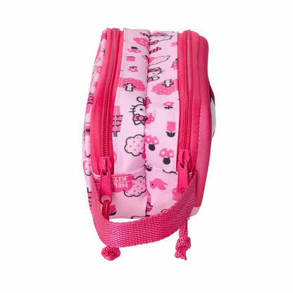 Portatodo 3D doble rosa de Hello Kitty con dos cremalleras - 3