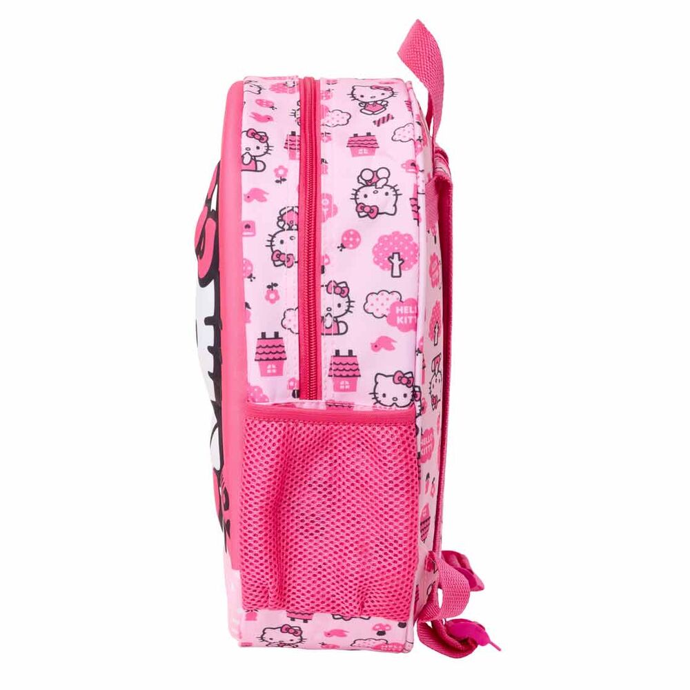Mochila rosa 3D de Hello Kitty con bolsillo lateral - 3