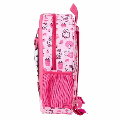 Mochila rosa 3D de Hello Kitty con bolsillo lateral - 3