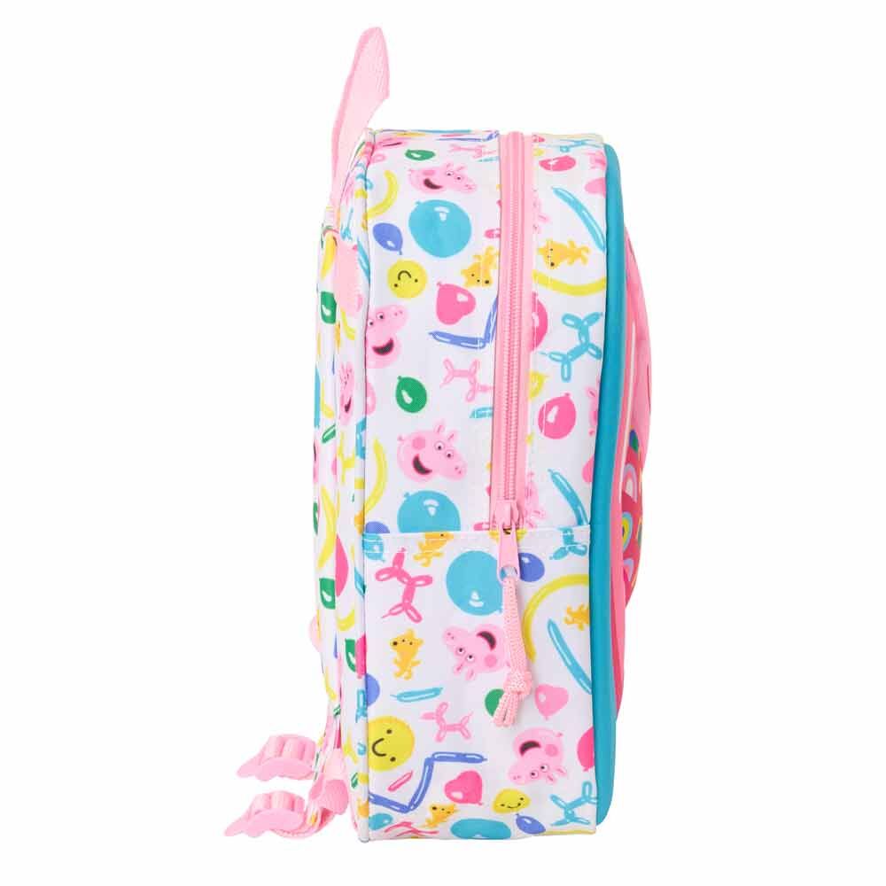 Mochila 3D de Peppa Pig azul con estampado multicolor - 3