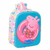Mochila 3D de Peppa Pig azul con estampado multicolor