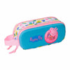 Portatodo doble 3D de Peppa Pig azul y rosa con dos cremalleras