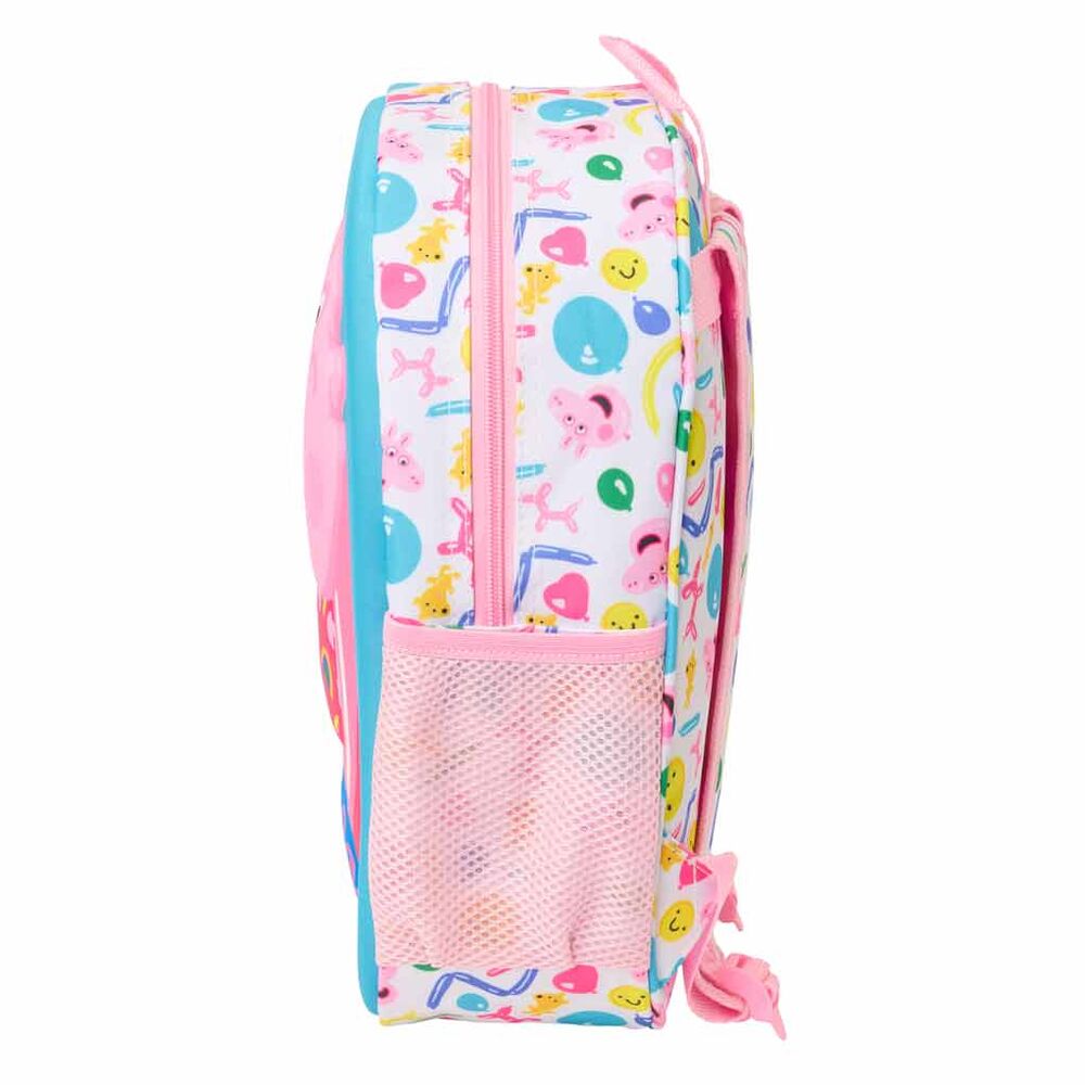 Mochila 3D de Peppa Pig con frontal azul y estampado multicolor - 3