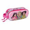 Portatodo 3D Barbie doble rosa con dos compartimentos